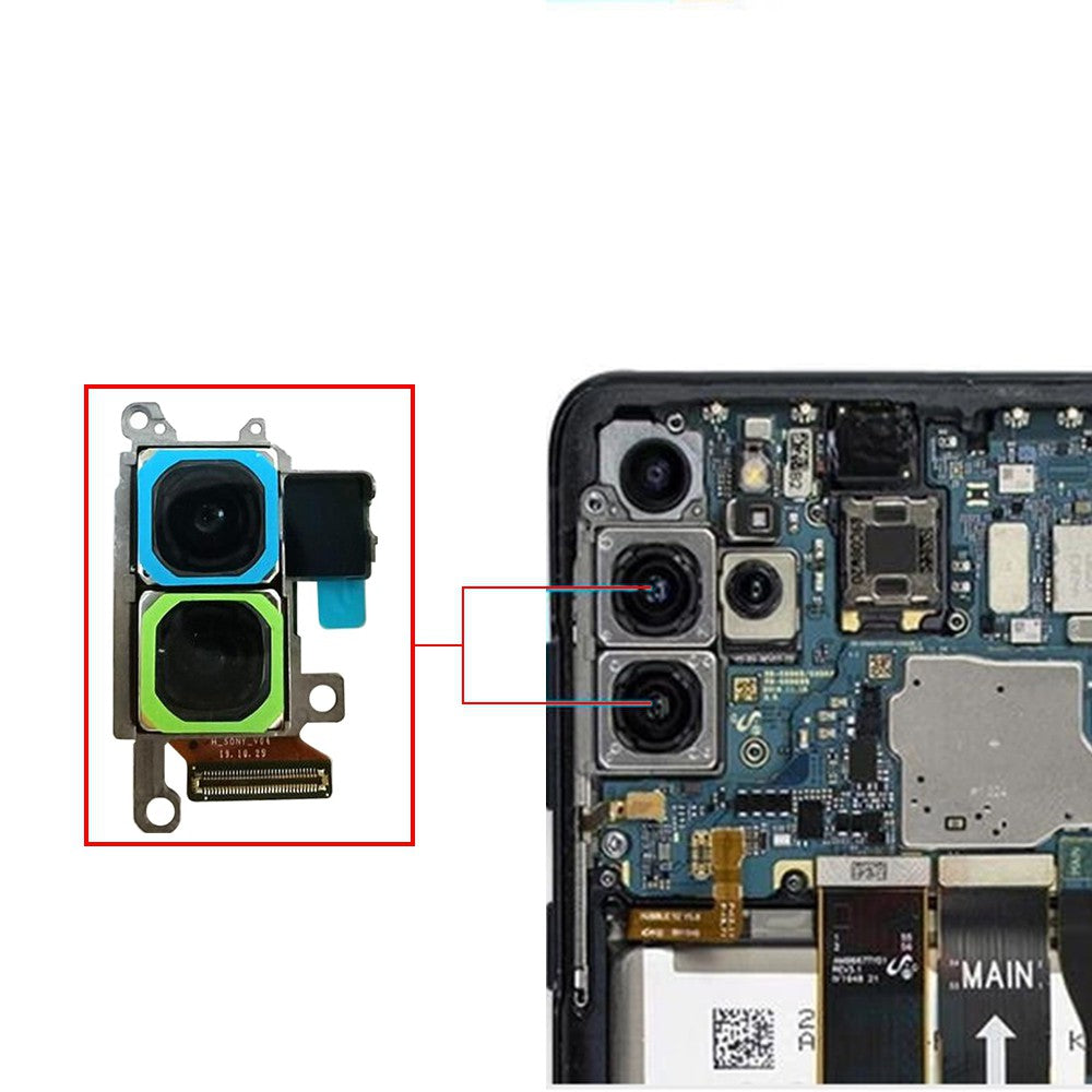 Rear Camera Module (12MP Wide+64MP Telephoto) Compatible for Samsung Galaxy S20 Plus G985 / 5G G986 (Purple) Rear Camera Module (12MP Wide+64MP Telephoto) Compatible for Samsung Galaxy S20 Plus G985 / 5G G986 (Purple)